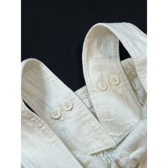 ~ By Anthropologie 0 Jumpsuit Linen Blend Cape Cod Crop Wide Leg Sleeveless - Picture 14 of 16